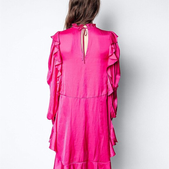 Zadig & Voltaire Ruins Satin Dress – Pink – Size Small – Excellent Condition - Picture 2 of 13